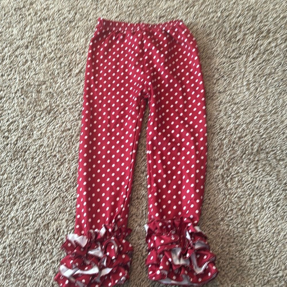 Polkadot ruffle pants